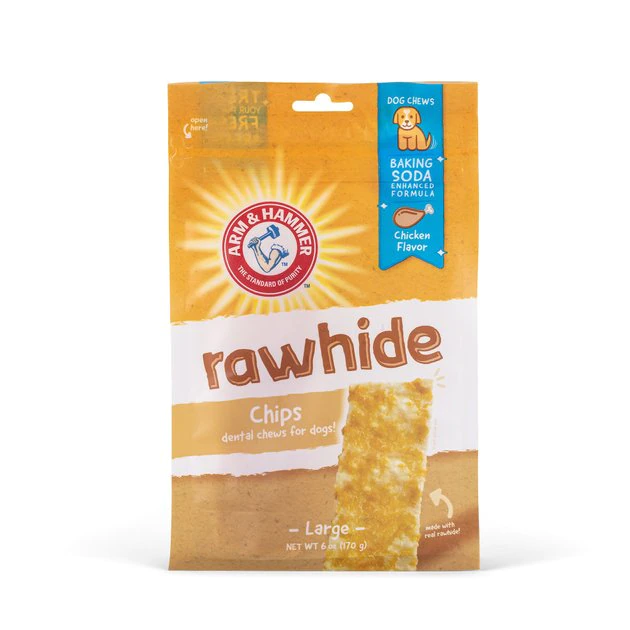 Arm & Hammer Large Chicken Coated Rawhide Chips, 6-oz bag 4 Arm & Hammer Large Chicken Coated Rawhide Chips, 6-oz bag - Image 2