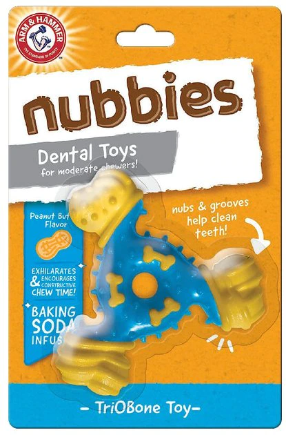 Arm & Hammer Nubbies TriBone Dental Dog Toy 3 Arm & Hammer Nubbies TriBone Dental Dog Toy