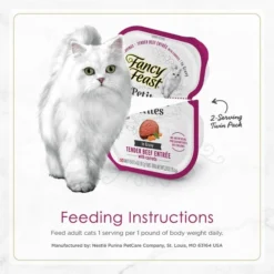 Fancy Feast Gourmet Gravy Petites Tender Beef With Carrots Entrée Wet Cat Food, 2.8-oz tub, case of 12 17 Fancy Feast Gourmet Gravy Petites Tender Beef With Carrots Entrée Wet Cat Food, 2.8-oz tub, case of 12 -FANCY FEAST Sales 354294 PT7. SY630 V1647904353