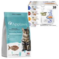 Applaws||Fancy Feast Applaws Dry Cat Whitefish + Fancy Feast Classic Collection Broths Variety Pack Complement Food