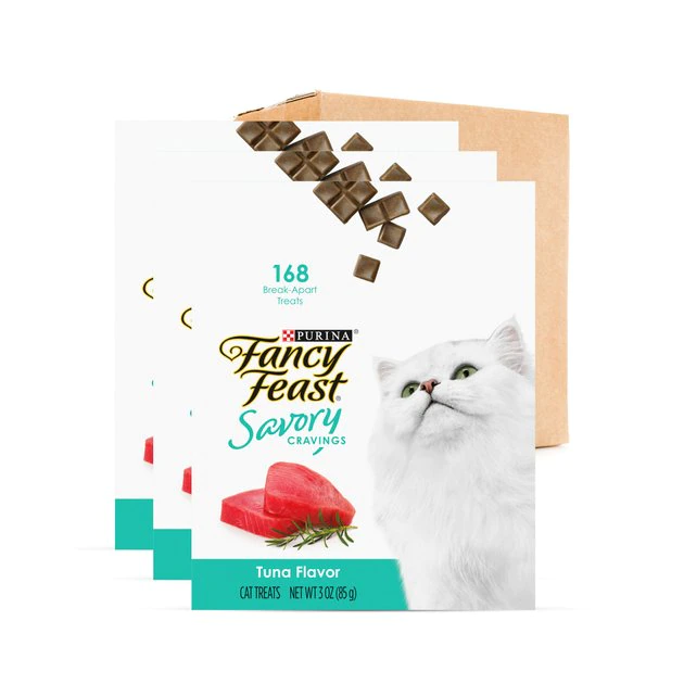 Fancy Feast Savory Cravings Tuna Flavor Cat Treats, 3-oz box, case of 3 3 Fancy Feast Savory Cravings Tuna Flavor Cat Treats, 3-oz box, case of 3