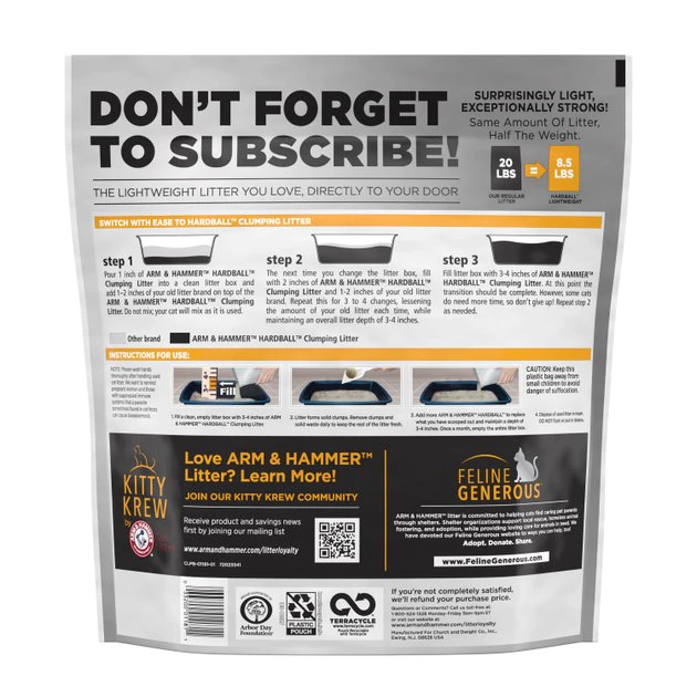 Arm & Hammer Platinum Hardball Garden Bloom Scented Clumping Cat Litter 4 Arm & Hammer Platinum Hardball Garden Bloom Scented Clumping Cat Litter - Image 2