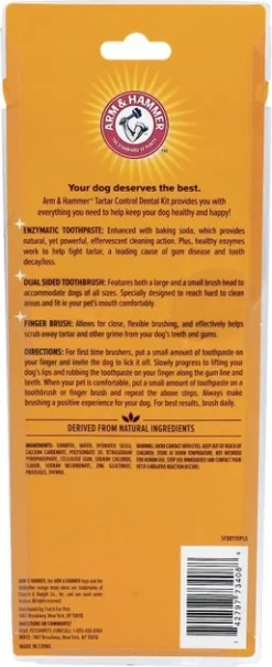 Arm & Hammer Tartar Control Beef Flavored Enzymatic Dog Dental Kit 10 Arm & Hammer Tartar Control Beef Flavored Enzymatic Dog Dental Kit -FANCY FEAST Sales 69336 PT2. SY630 V1552503427