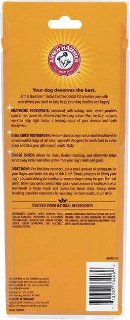 Arm & Hammer Tartar Control Beef Flavored Enzymatic Dog Dental Kit 5 Arm & Hammer Tartar Control Beef Flavored Enzymatic Dog Dental Kit - Image 3