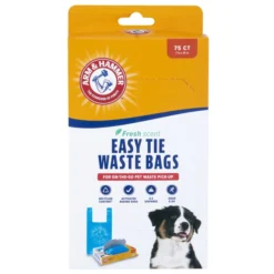 Arm & Hammer Disposable Handle Easy Tie Waste Bags, Blue