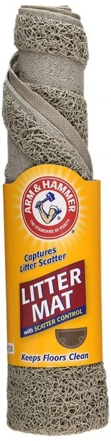 Arm & Hammer Half Circle Cat Litter Mat, Pearl Tan