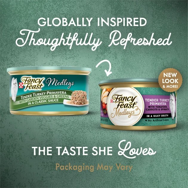 Fancy Feast Medleys Tender Turkey Primavera Canned Cat Food 4 Fancy Feast Medleys Tender Turkey Primavera Canned Cat Food - Image 2