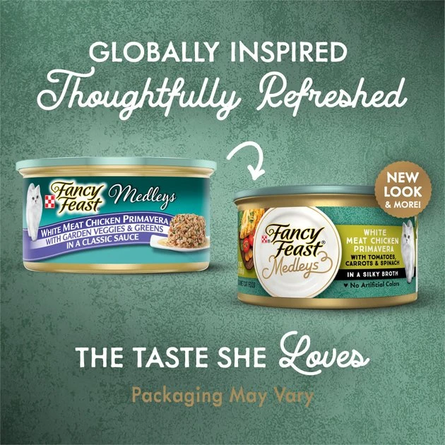 Fancy Feast Medleys White Meat Chicken Primavera Canned Cat Food 4 Fancy Feast Medleys White Meat Chicken Primavera Canned Cat Food - Image 2