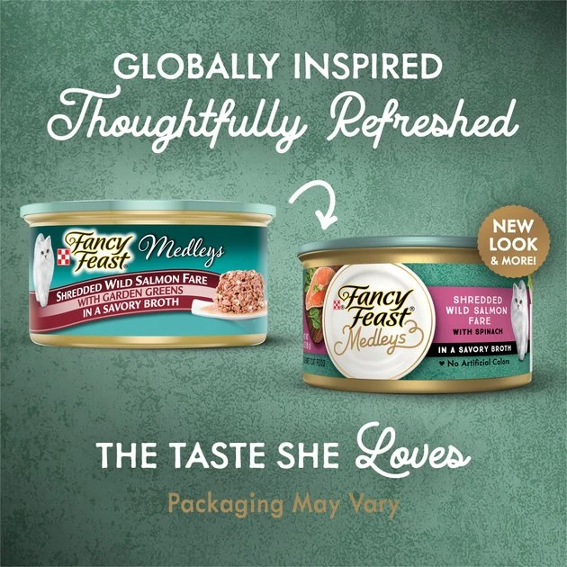 Fancy Feast Medleys Shredded Wild Salmon Fare Canned Cat Food 4 Fancy Feast Medleys Shredded Wild Salmon Fare Canned Cat Food - Image 2