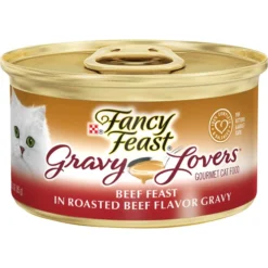 Fancy Feast Gravy Lovers Beef Feast in Roasted Beef Flavor Gravy Canned Cat Food