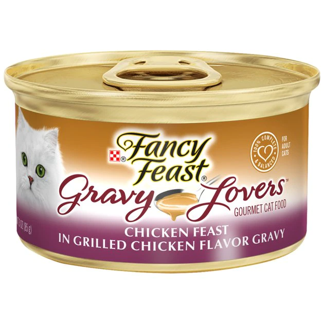 Fancy Feast Gravy Lovers Chicken Feast in Grilled Chicken Flavor Gravy Canned Cat Food 3 Fancy Feast Gravy Lovers Chicken Feast in Grilled Chicken Flavor Gravy Canned Cat Food