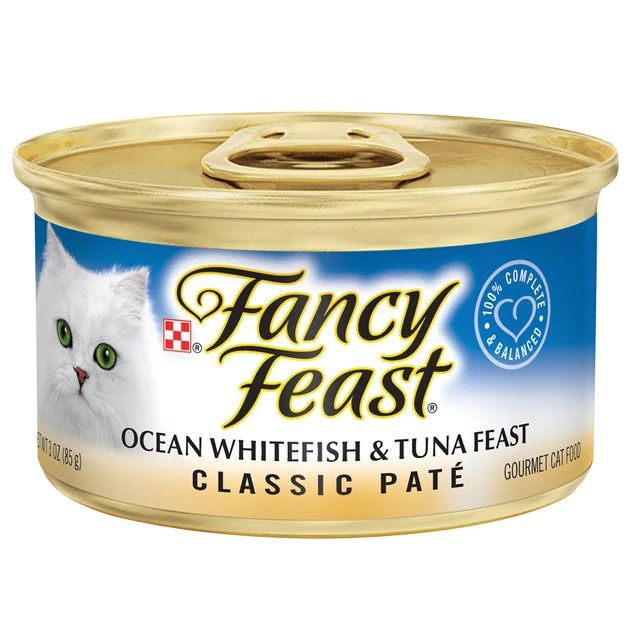 Fancy Feast Classic Ocean Whitefish & Tuna Feast Canned Cat Food 3 Fancy Feast Classic Ocean Whitefish & Tuna Feast Canned Cat Food