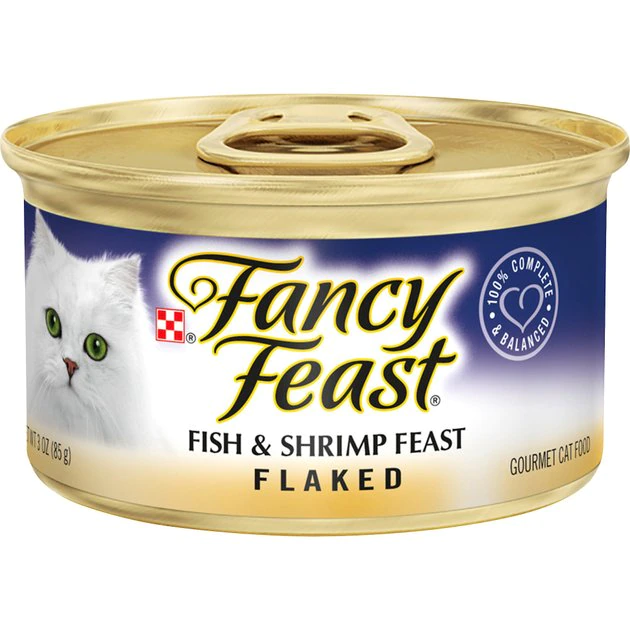 Fancy Feast Flaked Fish & Shrimp Feast Canned Cat Food 3 Fancy Feast Flaked Fish & Shrimp Feast Canned Cat Food