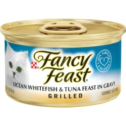 Fancy Feast Grilled Ocean Whitefish & Tuna Feast in Gravy Canned Cat Food