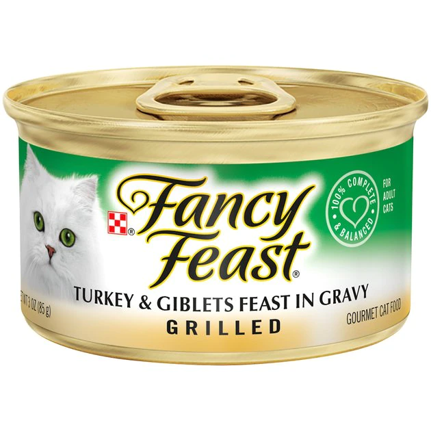 Fancy Feast Grilled Turkey & Giblets Feast in Gravy Canned Cat Food 3 Fancy Feast Grilled Turkey & Giblets Feast in Gravy Canned Cat Food