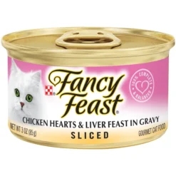 Fancy Feast Sliced Chicken Hearts & Liver Feast in Gravy Canned Cat Food