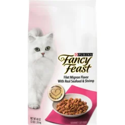 Fancy Feast Gourmet Filet Mignon Flavor with Real Seafood & Shrimp Dry Cat Food