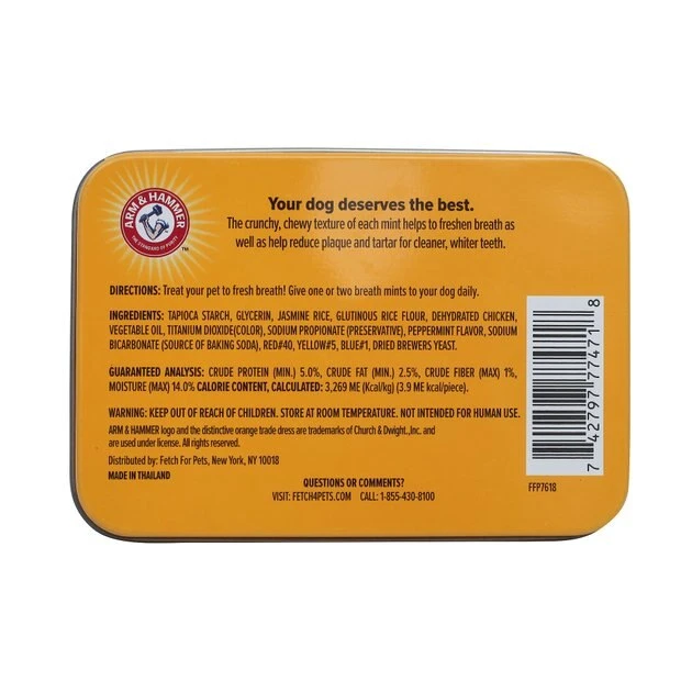 Arm & Hammer Fresh Breath Dental Mints Chicken Flavor Dog Dental Chews 4 Arm & Hammer Fresh Breath Dental Mints Chicken Flavor Dog Dental Chews - Image 3